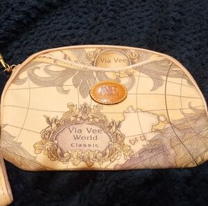 Gorgeous AE map printed cosmetic bag/wallet. Via Vee World Classic. Maps